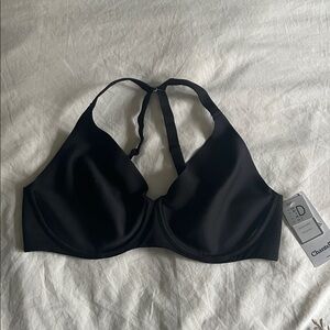 Chantelle 38D Black unlined full coverage w/ hook to convert to racerback